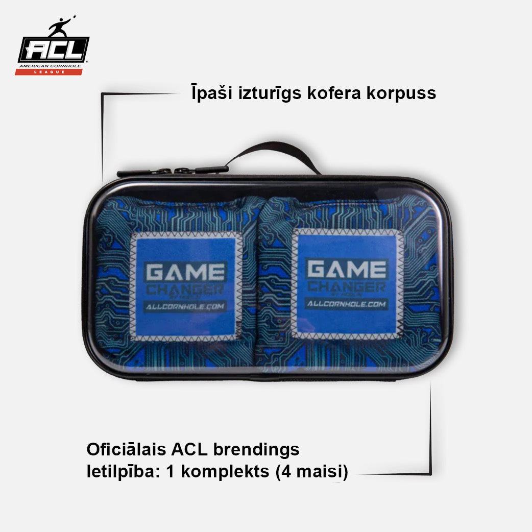 ACL cietais koferis cornhole maisiņiem