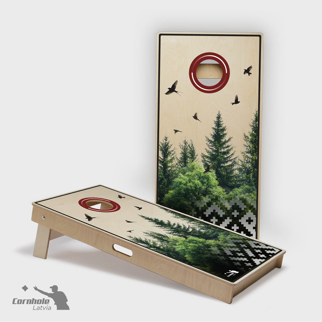 Cornhole Latvia spēles komplekts (15mm) - Mežs