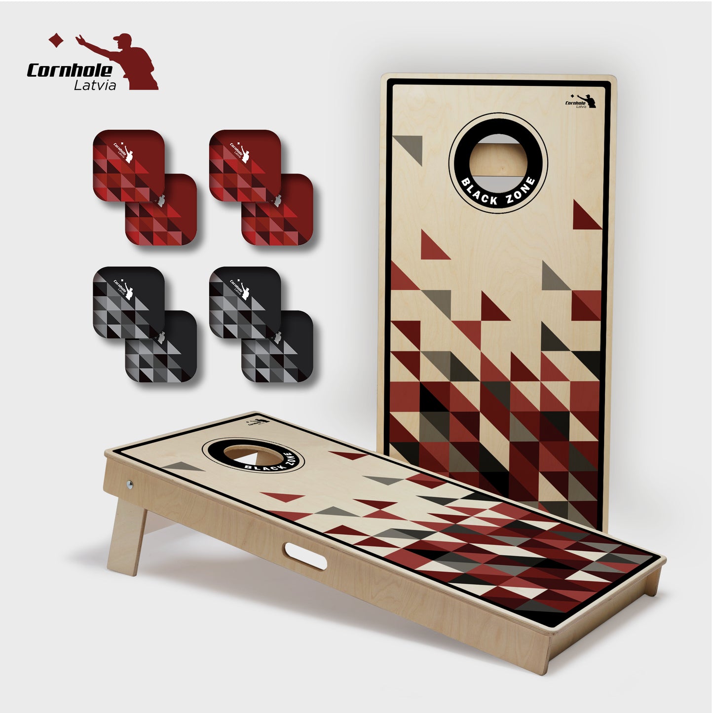 Cornhole Latvia spēles komplekts (15mm) - Ģeometrija
