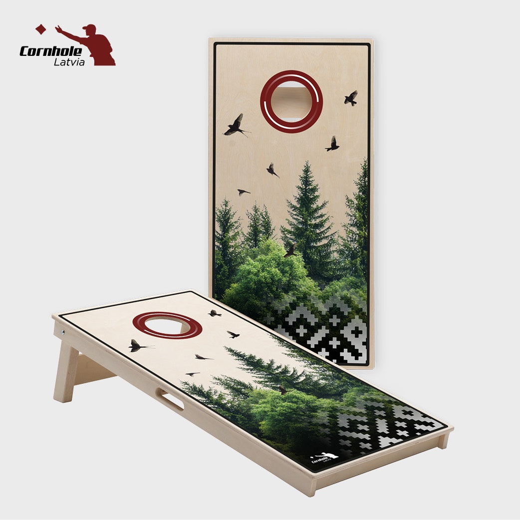 Cornhole Latvia spēles komplekts (15mm) - Mežs